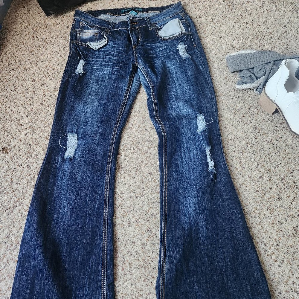 Distressed jeans